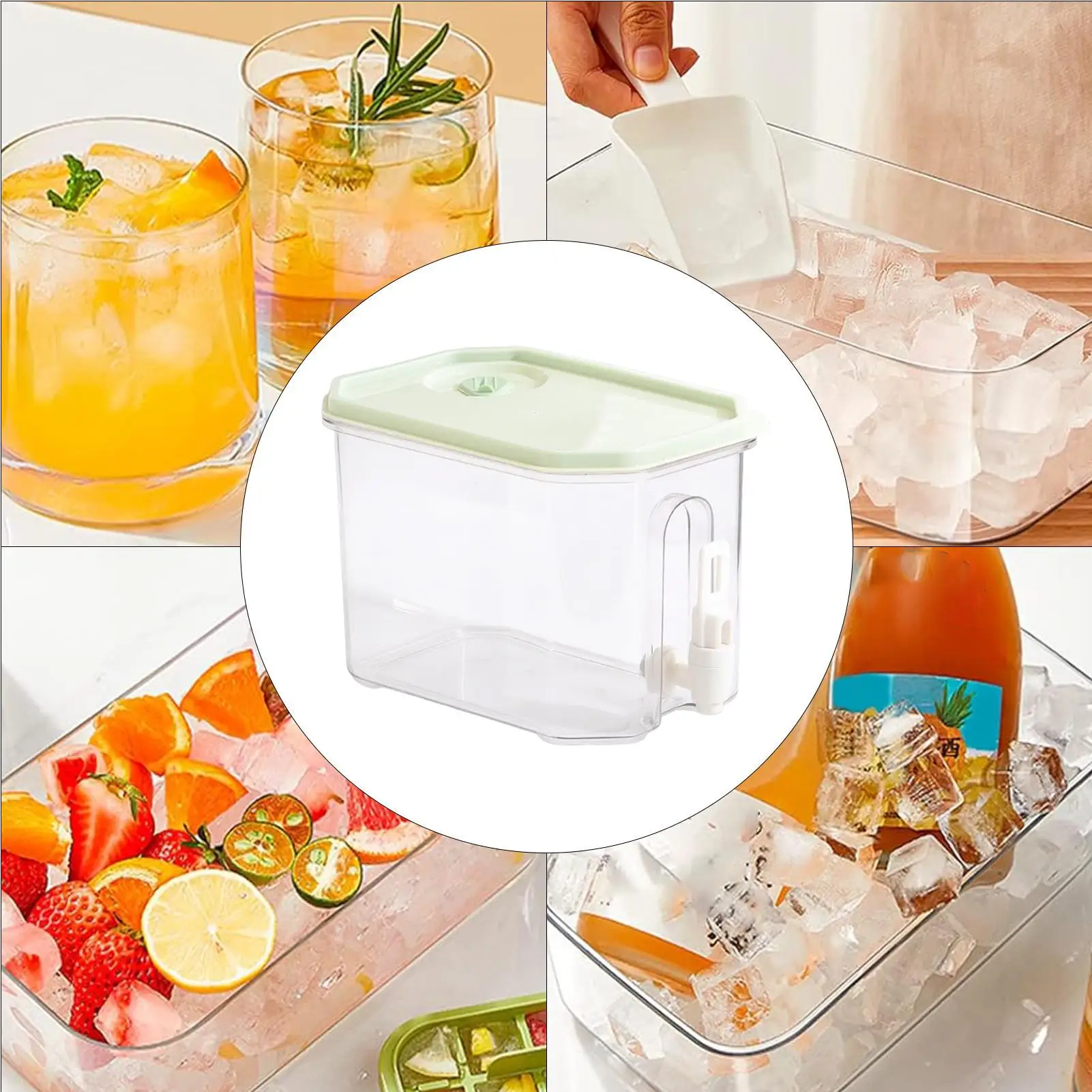 Glass Drink Dispenser 3.5L Leakproof Cold Brew Container With Spout Juice Dispenser For Table Outdoor Camping Sports Laundry view 4
