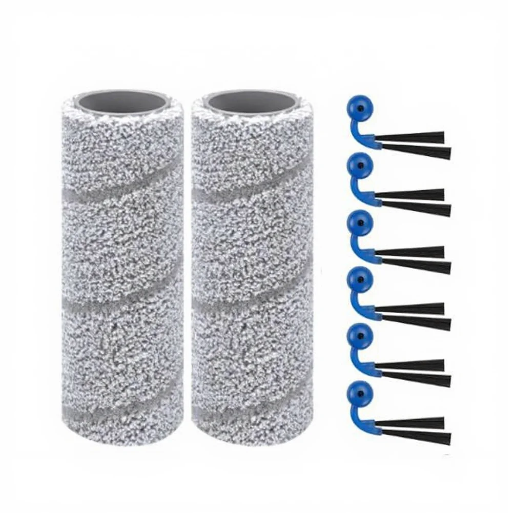 

6pcs Side Brushes With 2pcs Mop Rollers Household Cleaning Tools Replacement For Ecovacs X11 Robot Vacuums Cleaner Accessories