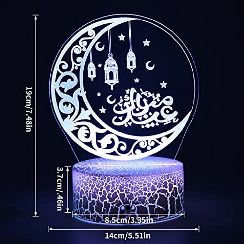 Led Night Light Kids Decorative Lights Battery USB Desk Table Lamp Colors Changing Decoration Ramadan Gift for Family Friends