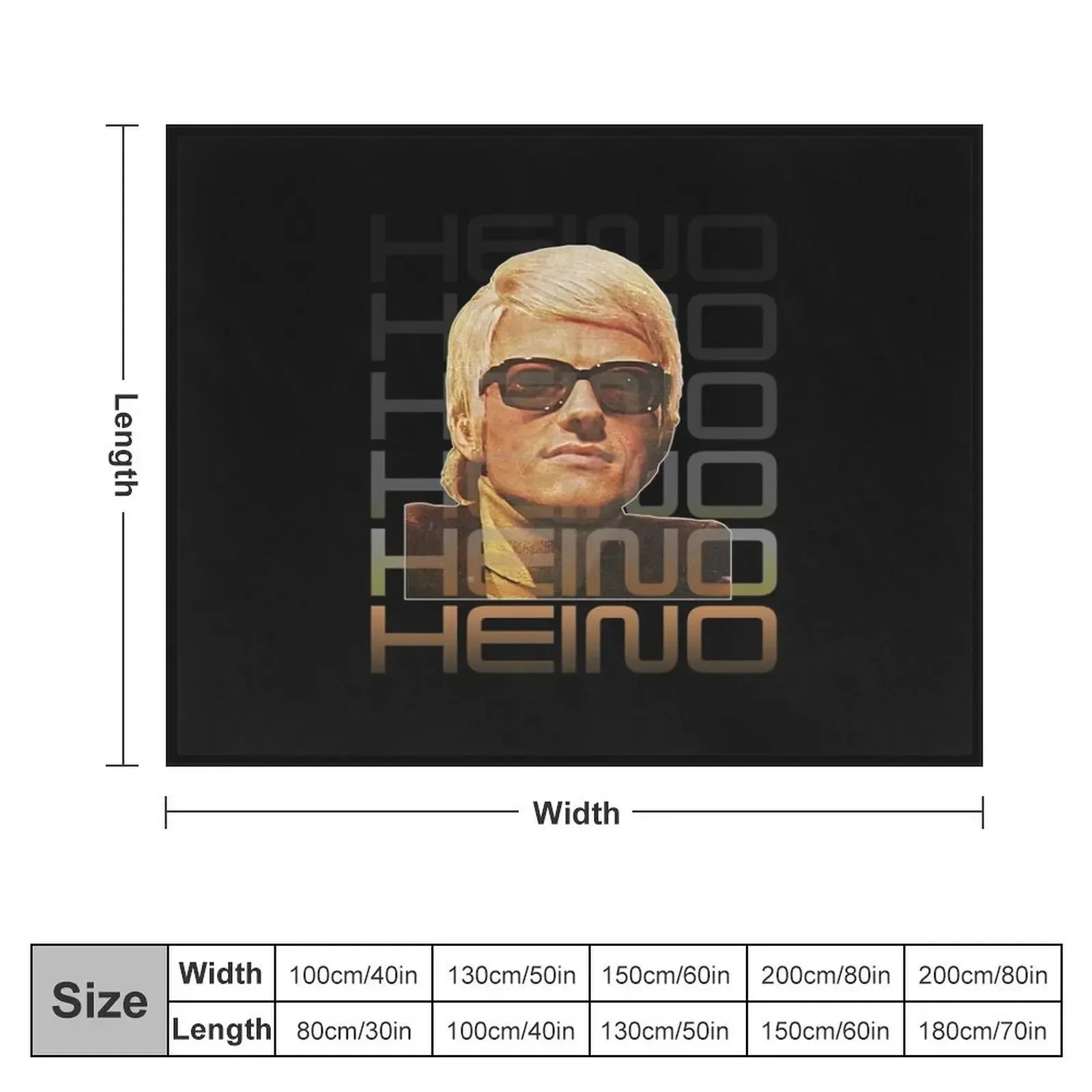 Retro Heino Tribute Art - Volksmusik Icon Gift For Fans, For Men and Women, Father Day, Family Day, Halloween Day, Throw Blanket