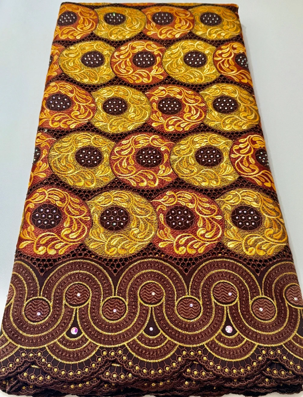 

Austria Lace Original 100% Cotton for Celebrants Lurex Embroidered African Voile Lace Fabric with Czech Stones Highest Quality