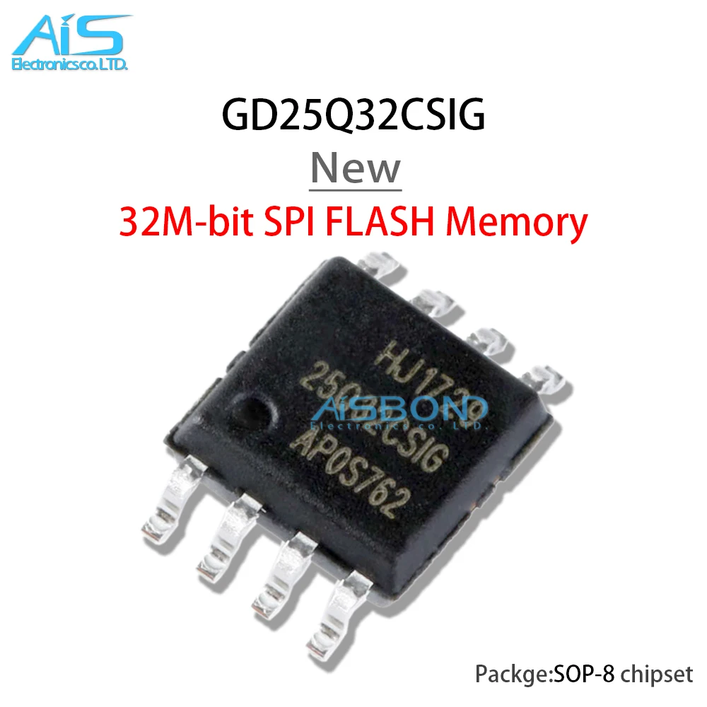 10Pcs/Lot New GD25Q32CSIG 25Q32CSIG SOP-8 3.3V Uniform Sector Dual and Quad Serial Flash IC Chip