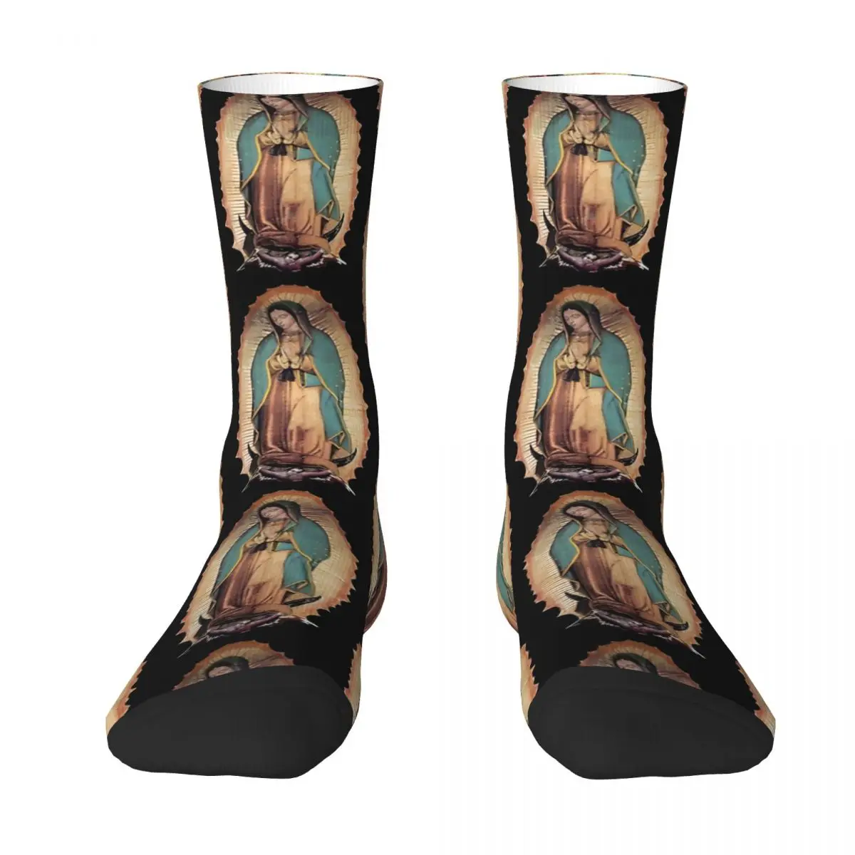 Our Lady Of Guadalupe Jesus Christ Kawaii Socks Gym Cartoon Pattern Socks