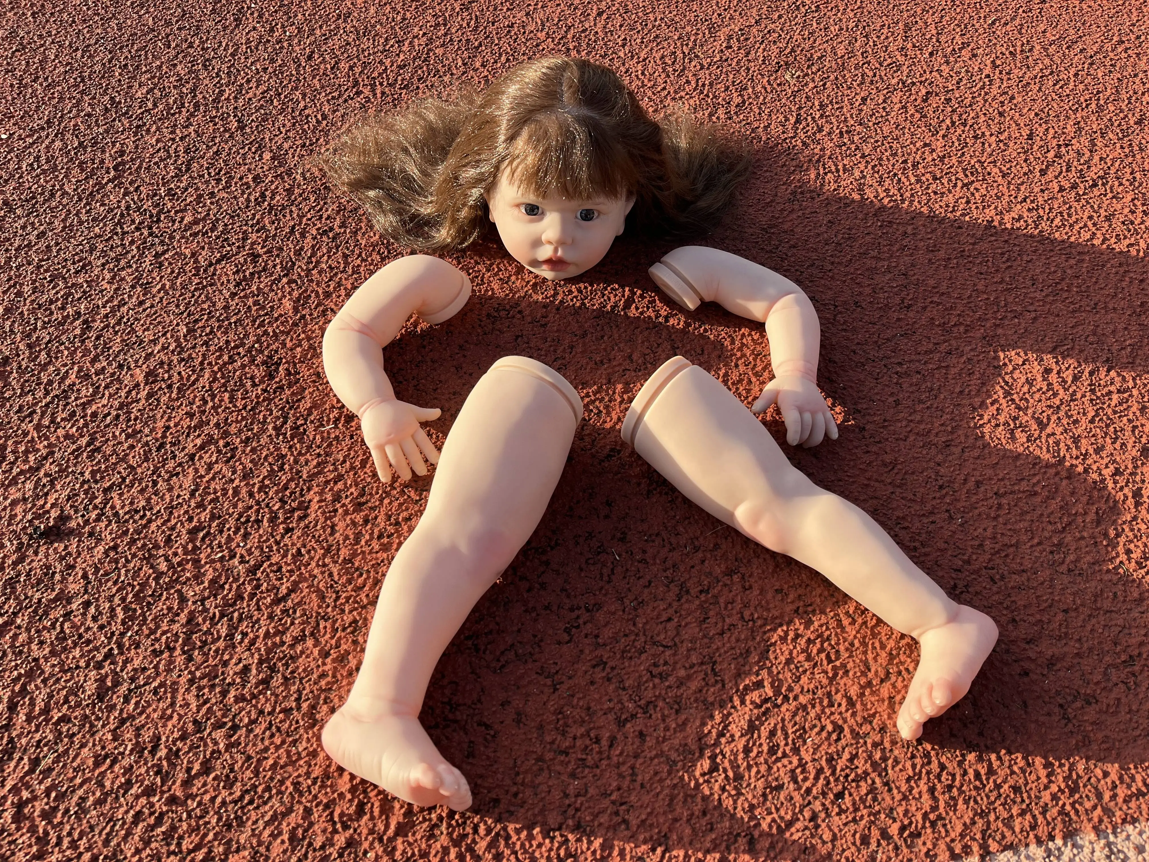 アーティストの作品 30 インチビッグリボーン人形ティッピブロンドヘア塗装ヘッド人形子供用