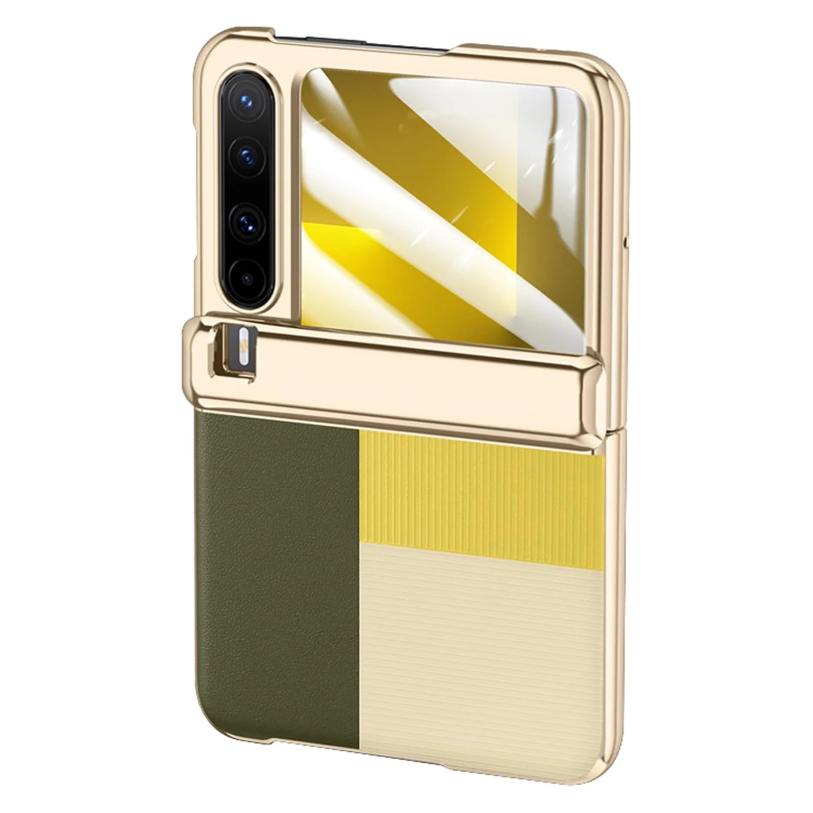 

Plating Leather Case for Huawei Pura X - All-Round Shockproof Protection with Rebound Hinge, Luxury Phone Cover