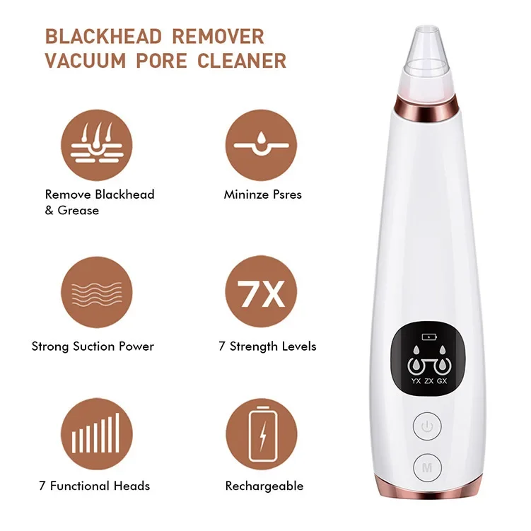 Aspirateur électrique pour points noirs, nettoyeur d'acné, élimination des taches noires, nettoyage en profondeur du visage, nettoyeur de pores, machine, outils de soins de la peau