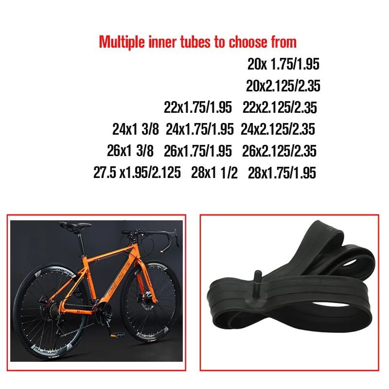 AliExpress NONE 20/22/24/26/27.5/28 inch Electric Bicycle Electric Vehicle Wheel Parts electric bicycle inner tube Butyl Rubber