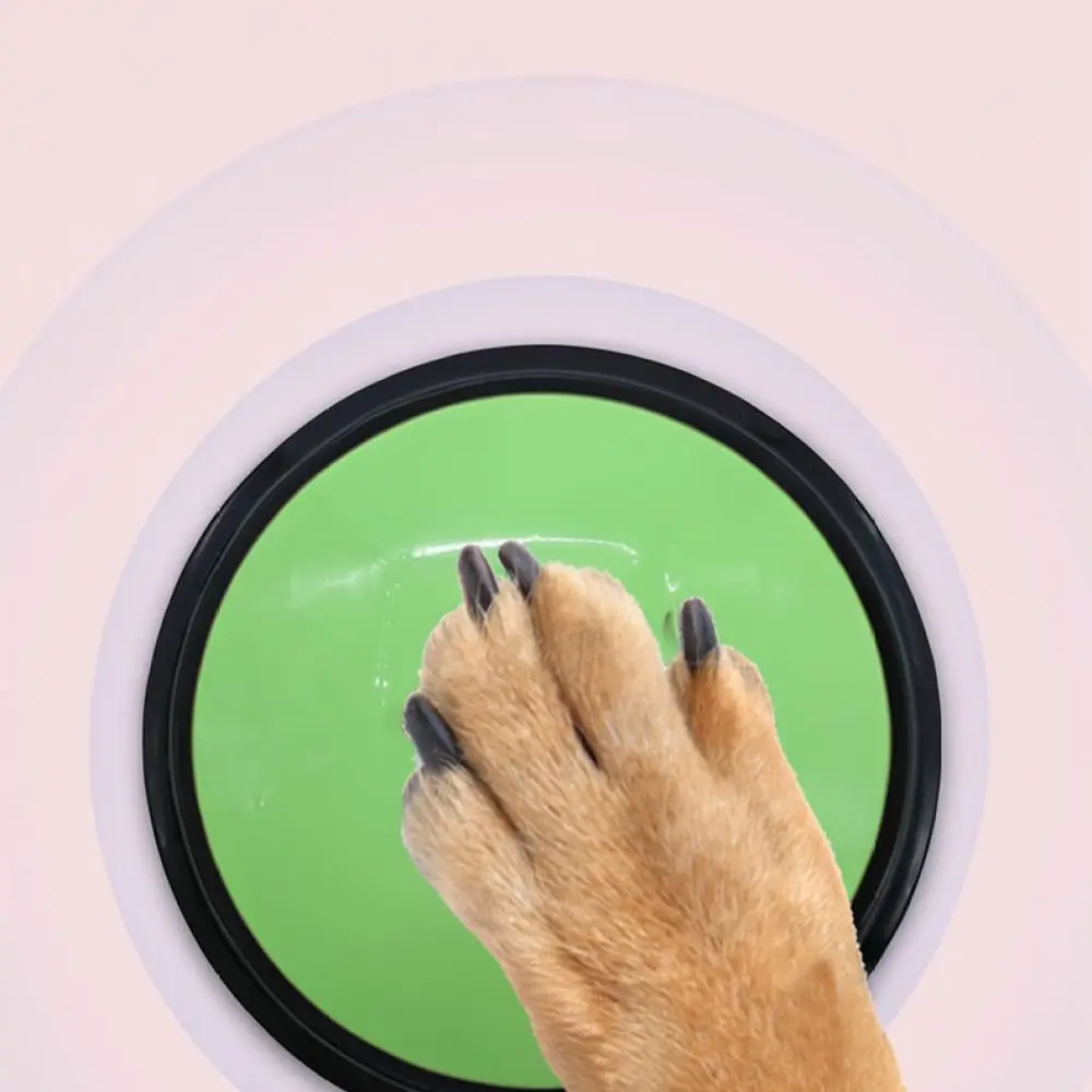 Interactive Dog Training Button Recordable Sound Box Pet Communication Tool Speaking Learning Aid Durable Abs Toy