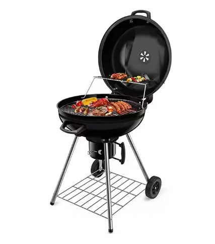 

Outdoor Camping 22 Inch Premium Charcoal Grill, Garden Barbecue Kettle Smoker Grill Over 500 Square Inches 2-Tier Cooking Space