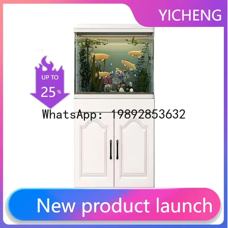 

Aquarium living room small all-in-one for home floor-standing no water change desktop landscaping glass ecological living turtle