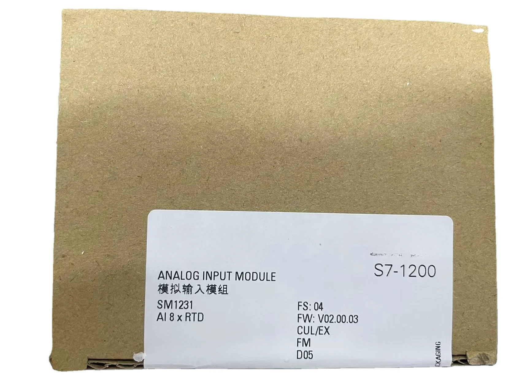 

PLC Analog Input Module S7-1200 SM 1231 AI 8x16 bit RTD 6ES7231-5PF32-0XB0 New In Stock
