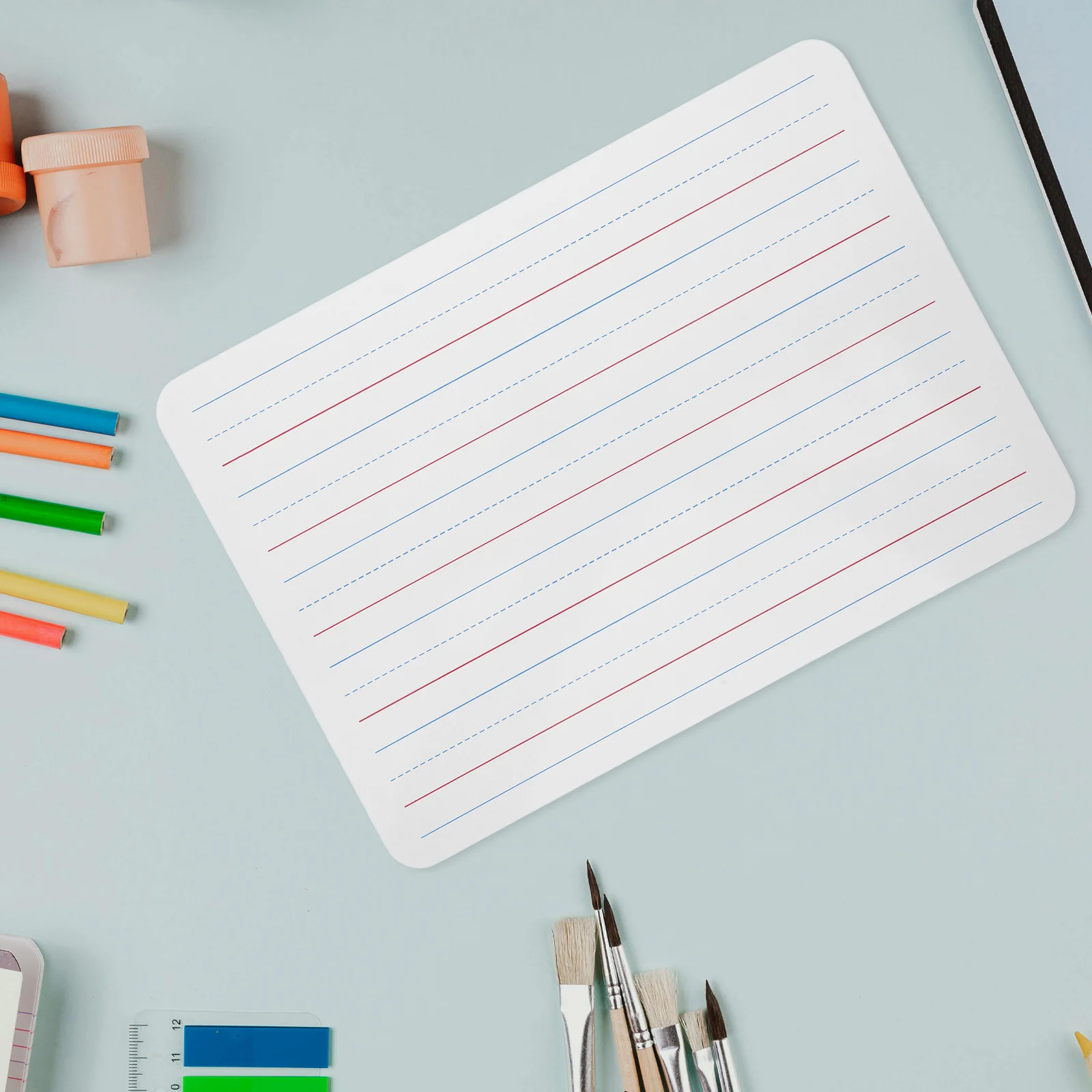 Double-Sided Four-Line Three-Grid Small Whiteboard Dry Erase Board English Writing Practice Portable Learning Board School