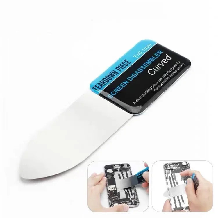 الصلب معدن الهاتف المحمول منحني شاشة LCD Spudger فتح حدق بطاقة أدوات رقيقة جدا مرنة الهاتف المحمول تفكيك أداة #1