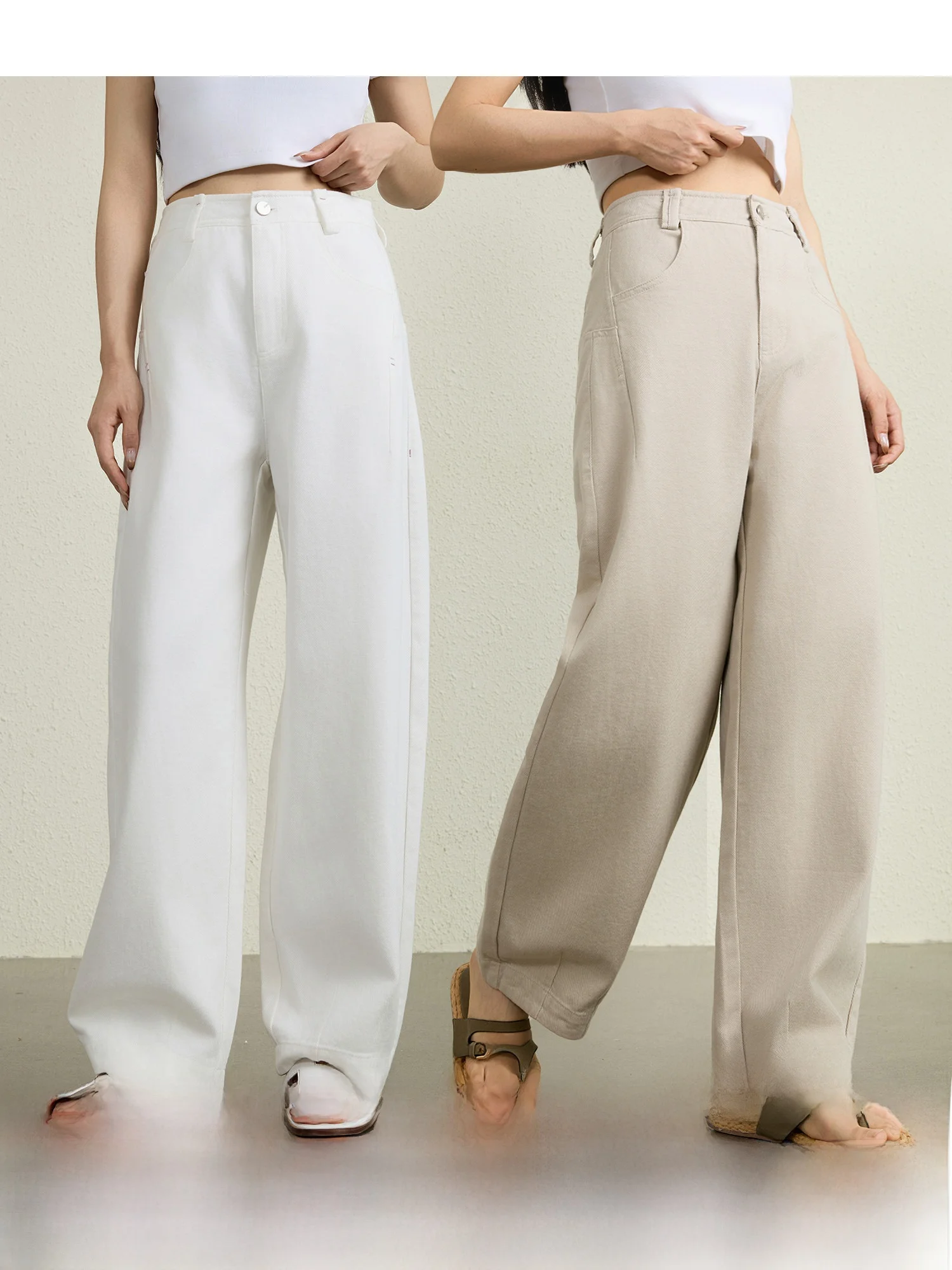 

Джинсы женские свободного кроя из хлопка, с высокой талией, прямые, повседневные, летняя коллекция NAGUAGU Pumpkin Valley