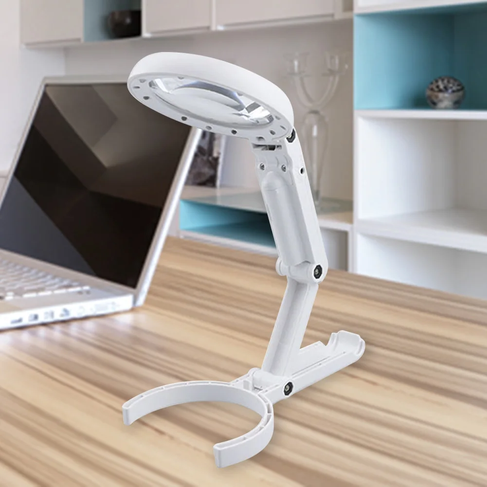 8LED نظارات مكبرة مصباح القراءة العالمي المحمولة مضيئة المكبر خفيفة الوزن USB قابلة للشحن لوازم إصلاح الساعة