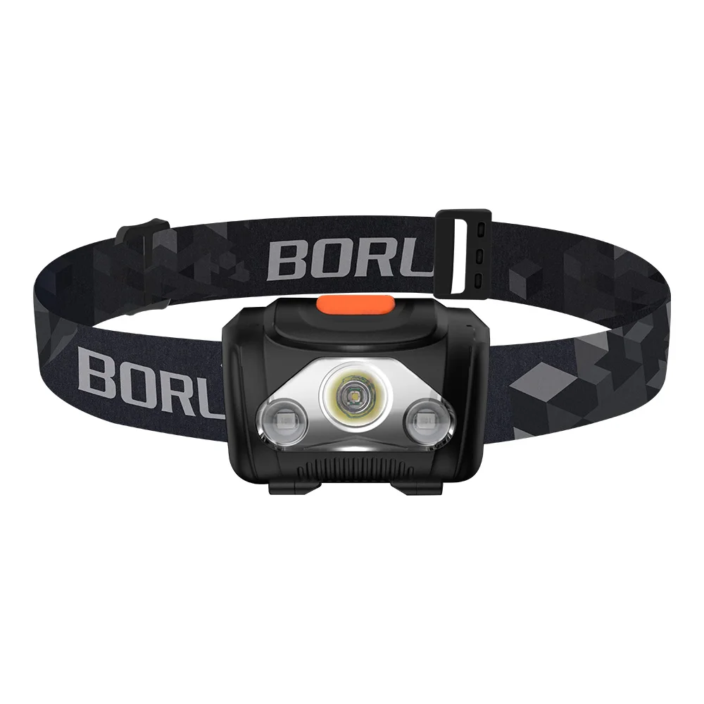 BORUiT H09 LED Mini Headlamp White Red ABS Headlight IPX4 Waterproof Head Torch Use AAA Battery Fshing Hunting Lantern