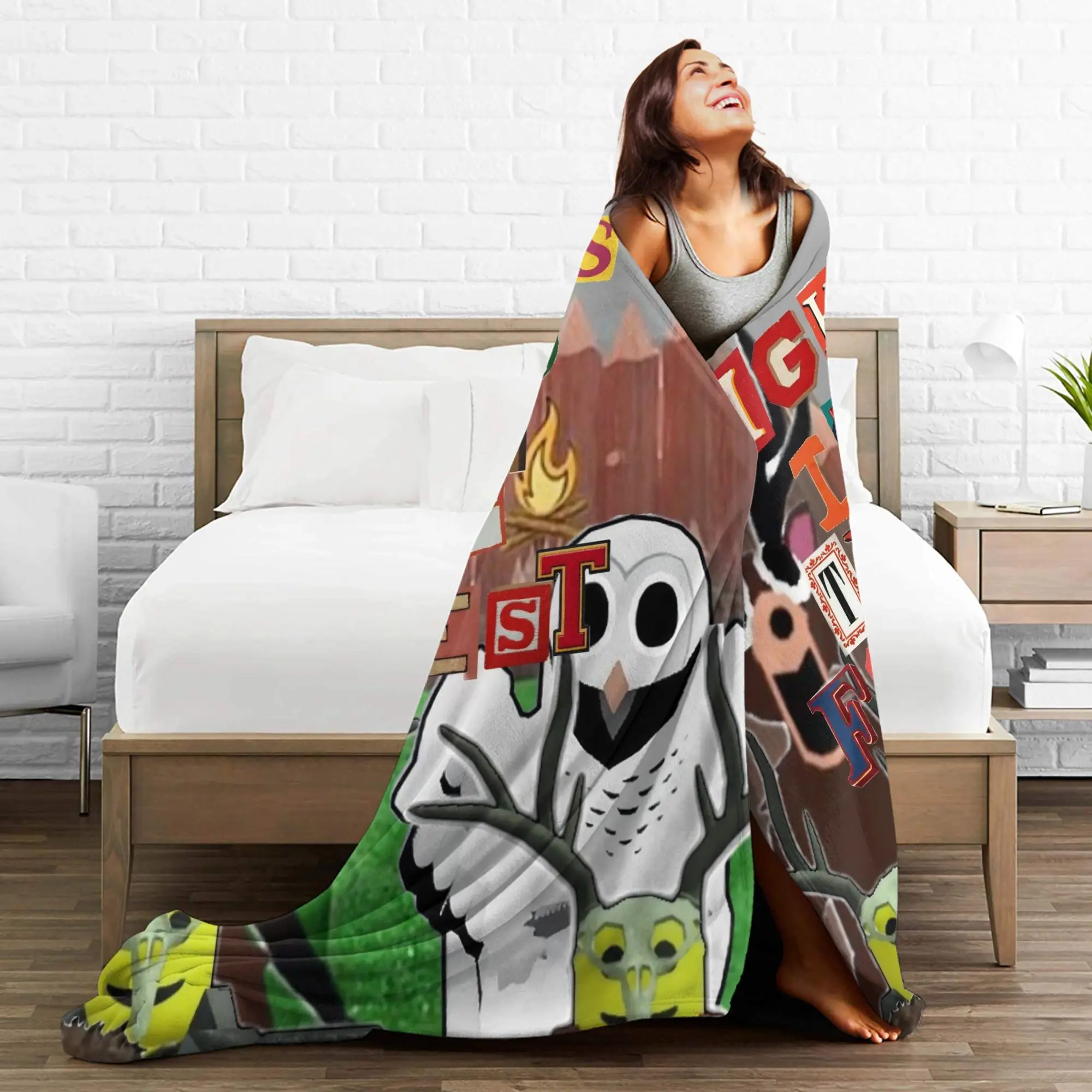 99 ليال في الغابة الفانيلا بطانية شتاء دافئ لينة رمي بطانية للطفل غرفة المعيشة مضحك المفرش أريكة غطاء سرير #5