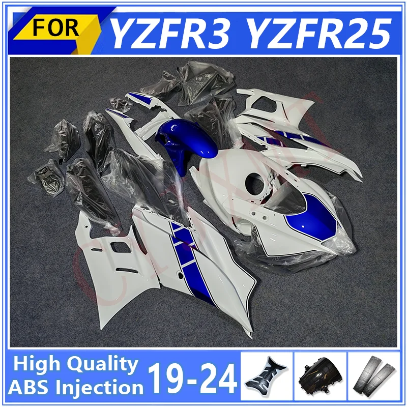 ABS Motorcycle Fairing Kit For YAMAHA YZFR25 YZFR3 2019 2020 2021-2024 Full Cover Fairings YZF R25 R3 19-24 Bodyframe Cowl Shell