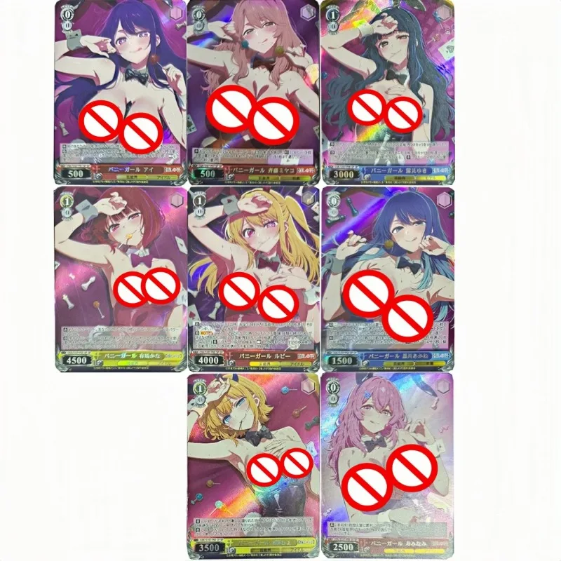 

8 шт./компл. OSHI NO KO Diy Lollipop Hoshino Ai Самодельная коллекционная карта аниме Hoshino Rubii Arima Kana Рефрактивная саржевая флэш-карта