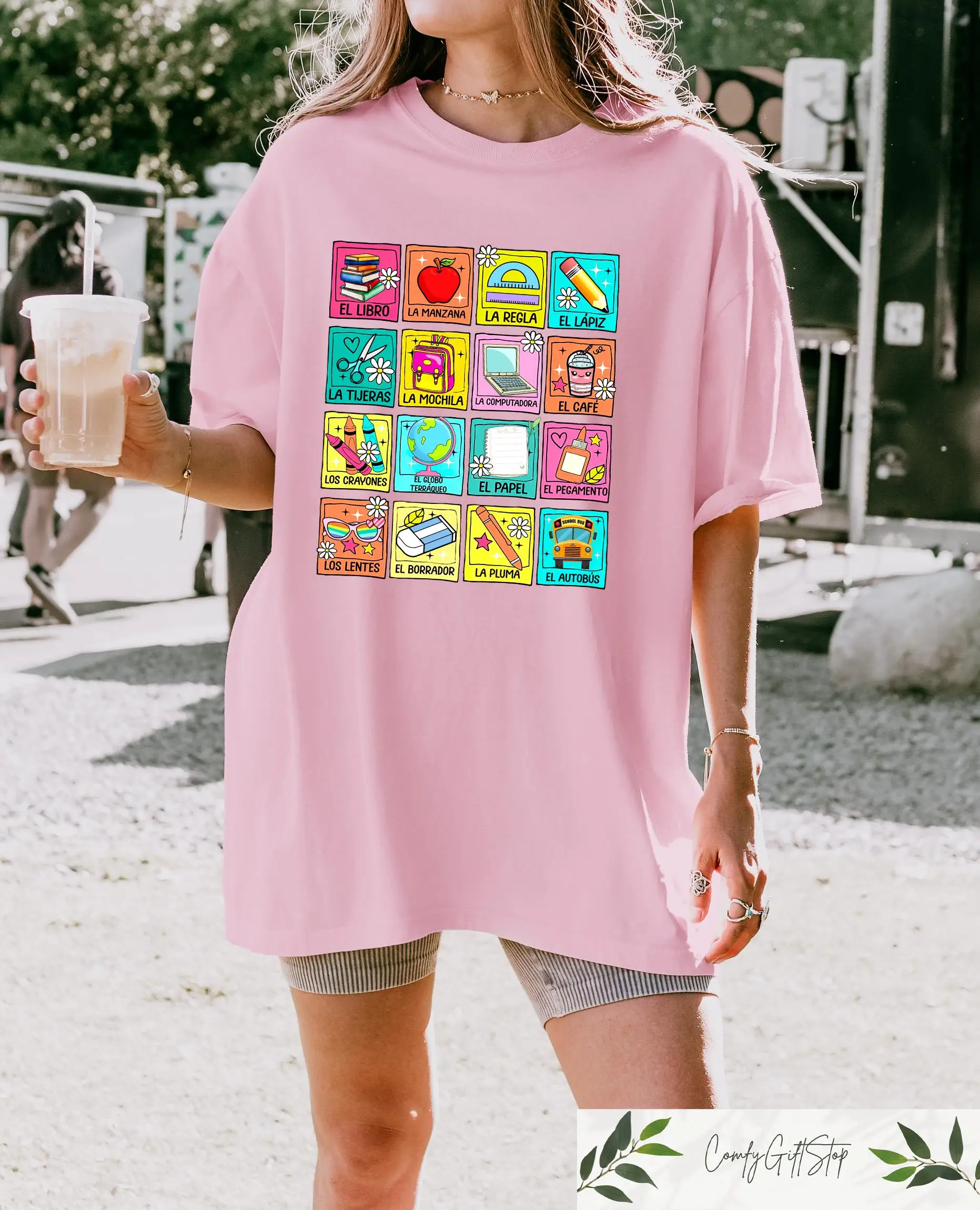 Spanish Teacher T-shirt, Maestra Loteria Shirt, Maestra Sweatshirt, Dual Language Crew Tee, Bilingual Teacher Shirt