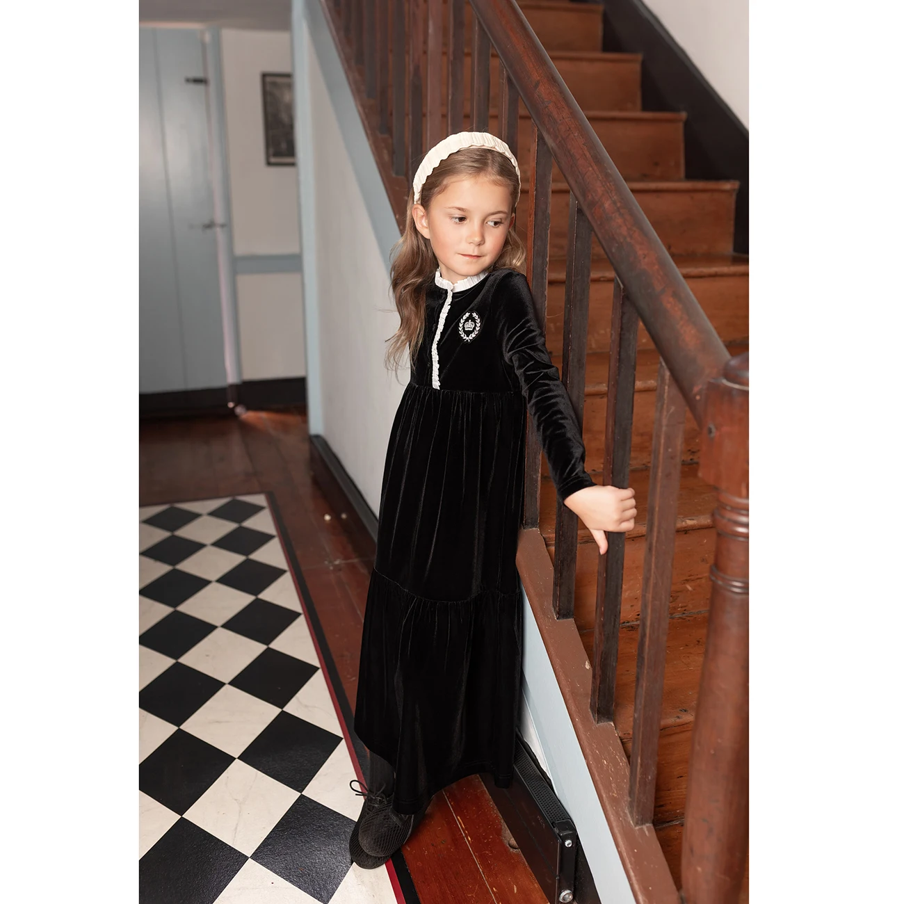 AP Friday Night Collection Girls Velour Robe Embroidery Maxi Dress Baby Romper Boys Clothing Set