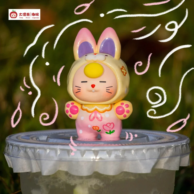 Original In Stock Baby Three Dopamine Bunny Series Cute Granules Blind Boxes Trendy Toys Small Figurines Pendants Cute Gifts