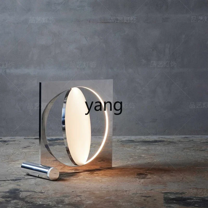 Yjq  Stainless Steel Moon Floor Lamp Living Room Sample Room Guesthouse Decoration Artistic Table Lamp