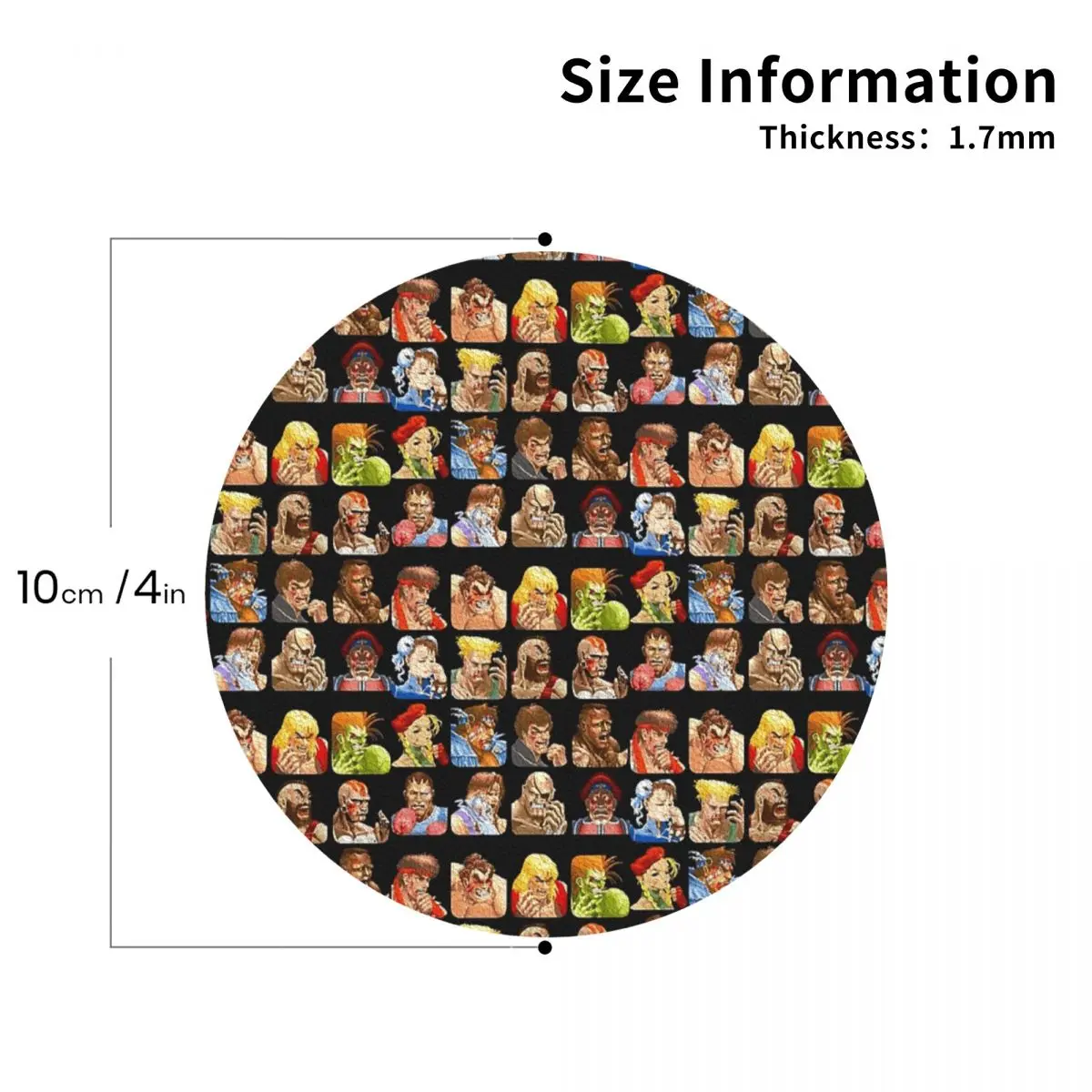 

Defeated Portraits Super Street Fighter Coasters Leather Placemats Insulation Coffee Mats For Home Kitchen Dining Pads Set of 4