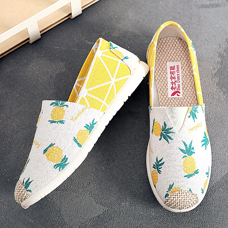 Ladies Casual Comfort Bohemian Slip On Lazy Shoes Female Womens Flat Slip On Canvas Strap Loafers Straw Espadrilles 2023