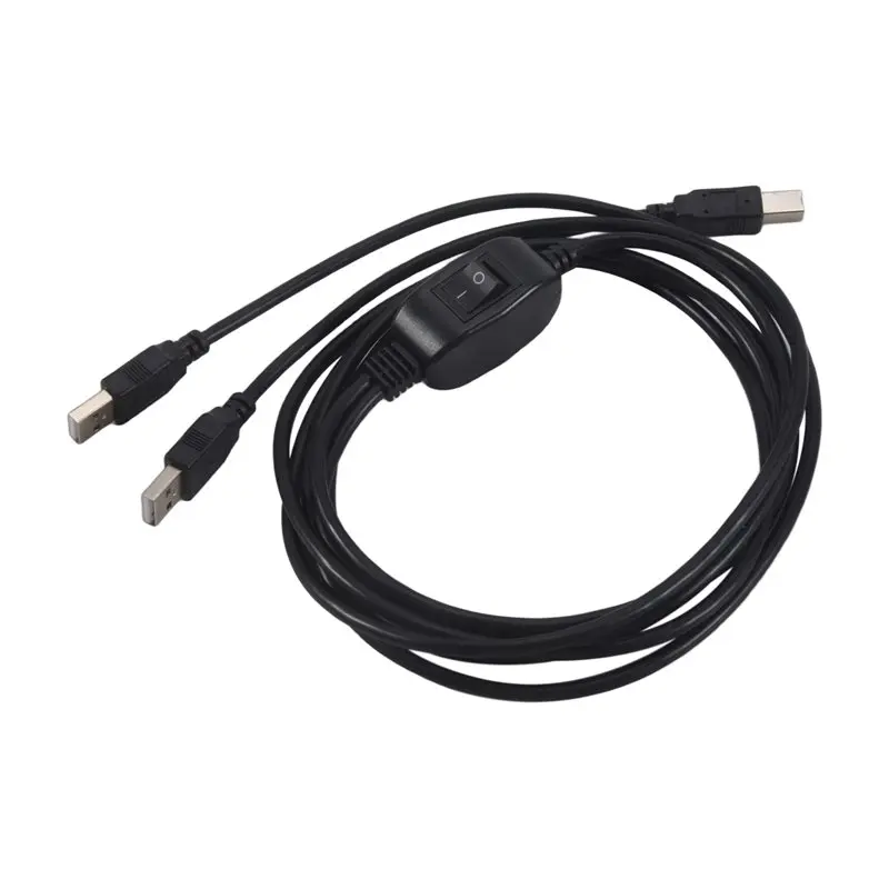 YSS-2 In 1 Printer Cable USB A To B Male To Male Printer Cable For Hp Canon Printer Splitter For Two Computers
