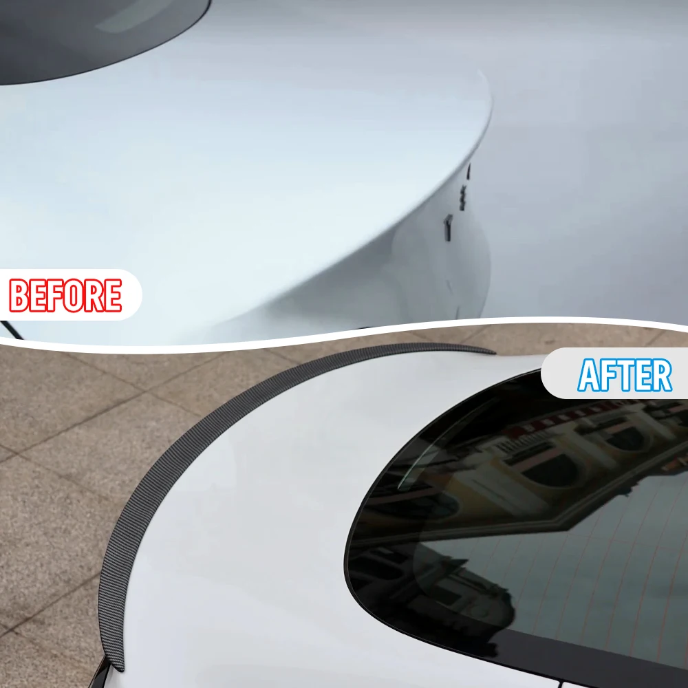 Carbon Fiber Spoiler Fit for Tesla New Refresh Model 3 Highland (2024+) Rear Spoiler Wing OEM Style Trunk Spoiler Lip Tail Wing