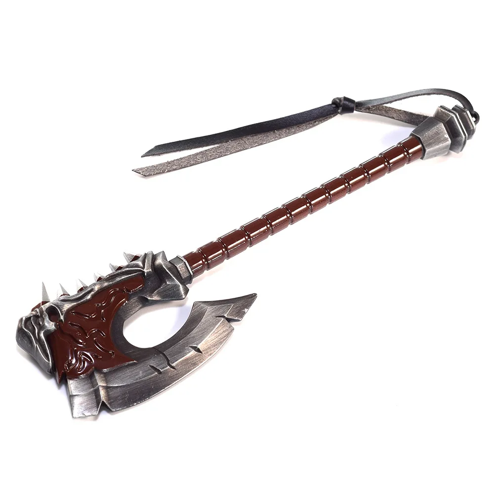 19cm world of warcraft gorehowl machado jogo periferia arma de artesanato de metal completo grommash hellscream espada colecionável katana menino brinquedo