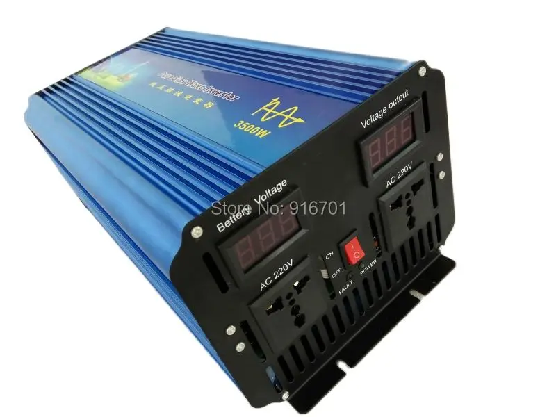 

3500W DC 24V TO AC 110V 120V 60HZ digital display Pure Sine Wave Inverter