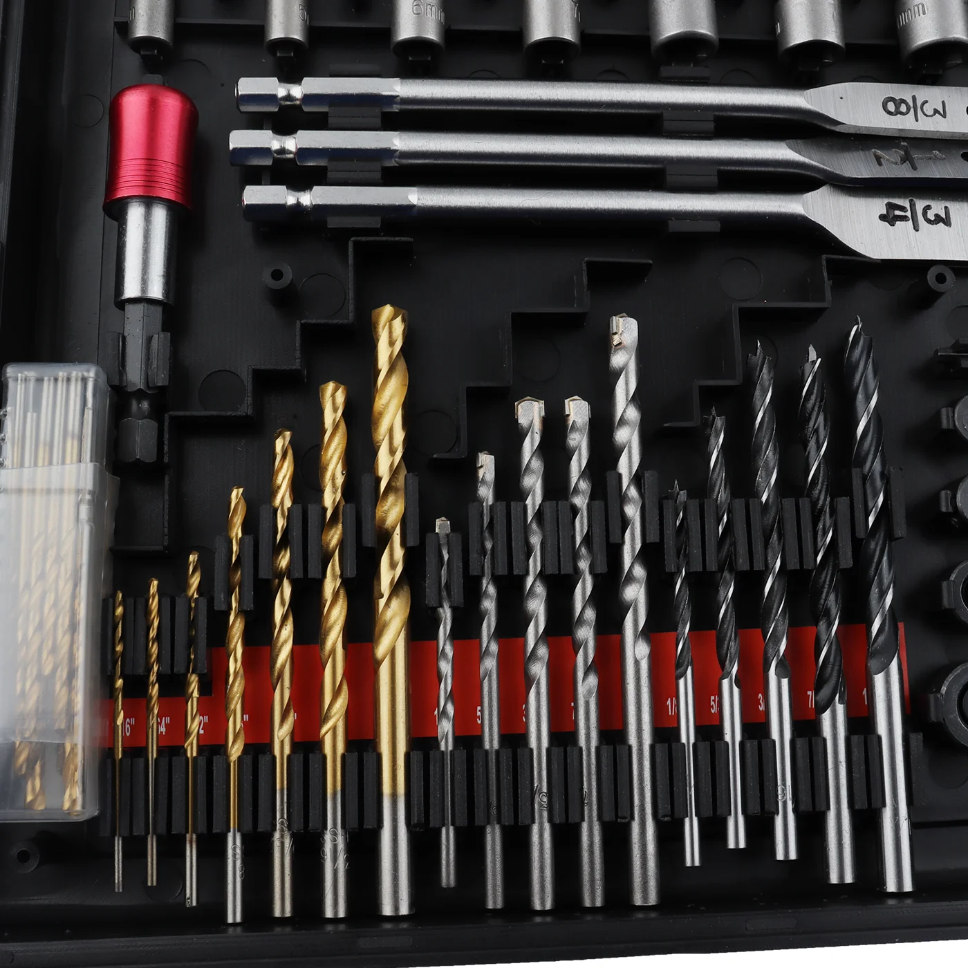 318pcs/set Drill Bit Set With Storage Box HSS Twist Drill Bit Screwdriver Bit Set Titanium Coated Wood Metal Drill Bits