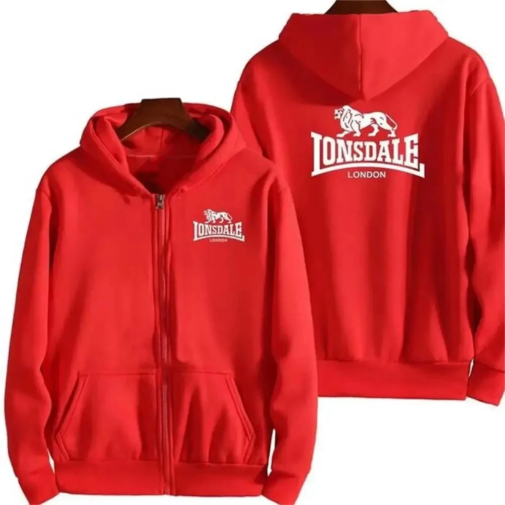 قميص بقلنسوة عصري جديد مطبوع للخريف والشتاء بسحاب كاجوال مريح على طراز الشارع للرجال والنساء