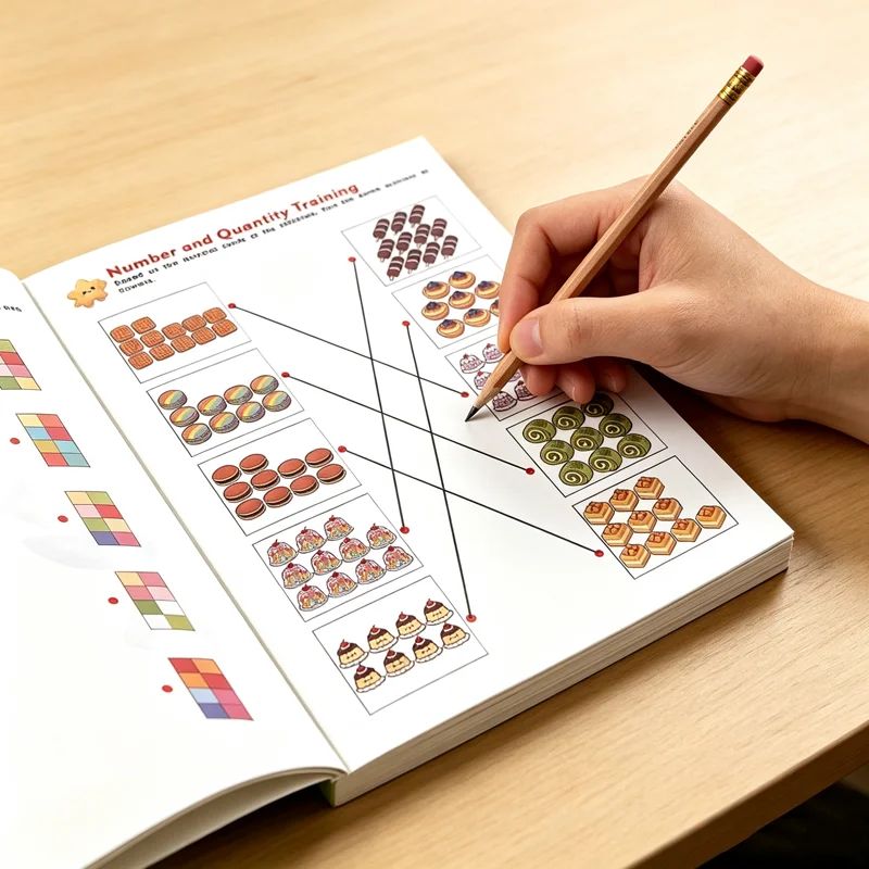 Cahier d'exercices sur la concentration et les compétences de réflexion : Compter, identifier les ombres et résoudre des problèmes – Pour les jeunes apprenants