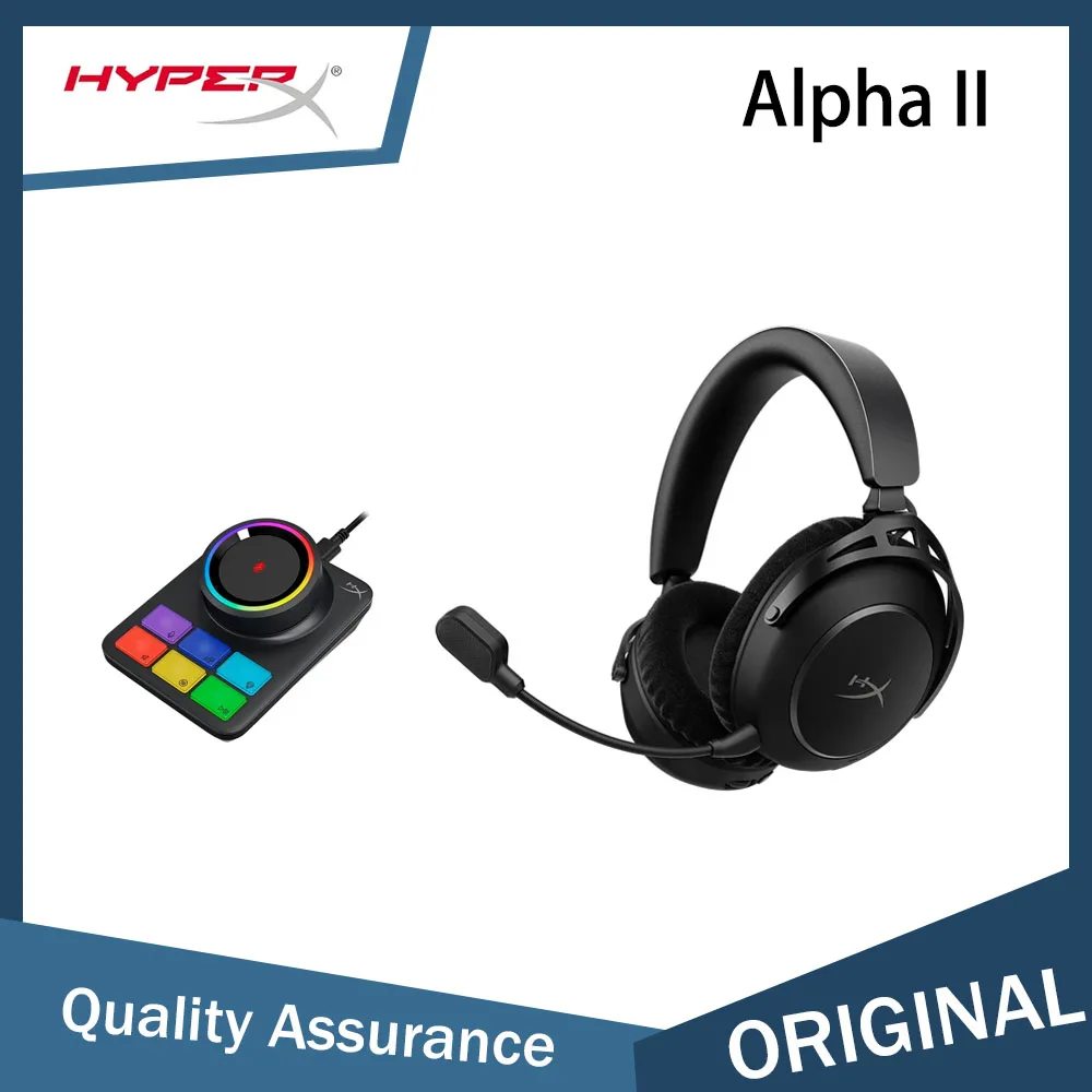 Auriculares HYPERX Alpha II Auriculares inalámbricos para juegos por encima de la oreja Batería de larga duración Consola RGB Conectividad multidispositivo Alpha 2 Wireles