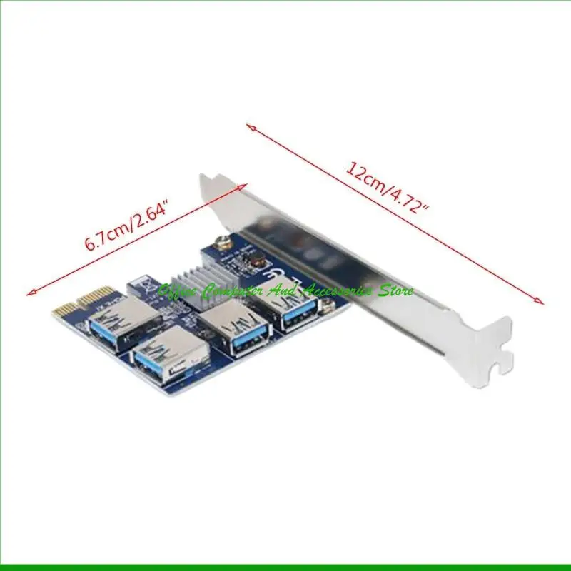 U55C PCI-E 1x a 4x Card extensão do adaptador 16x Slots USB Card