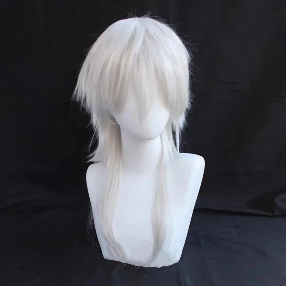 夢のような白いふわふわカール OC コスプレウィッグ |   ジェンダーニュートラル デビルエンジェルスタイル フルヘッドウィッグセット