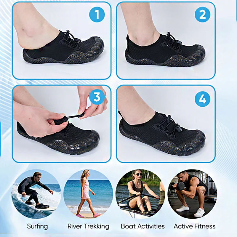 Men's Quick Dry Water Shoes Summer Non-slip Creek Tracing Shoes Women Surfing Light Beach Sports Barefoot Shoes Trekking Shoes