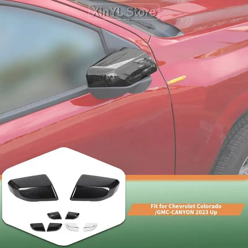 

ABS Car Reverse Mirror Shell Decoration Cover Stickers For Chevy Colorado GMC-CANYON 2023 Up Car Exterior Accessories