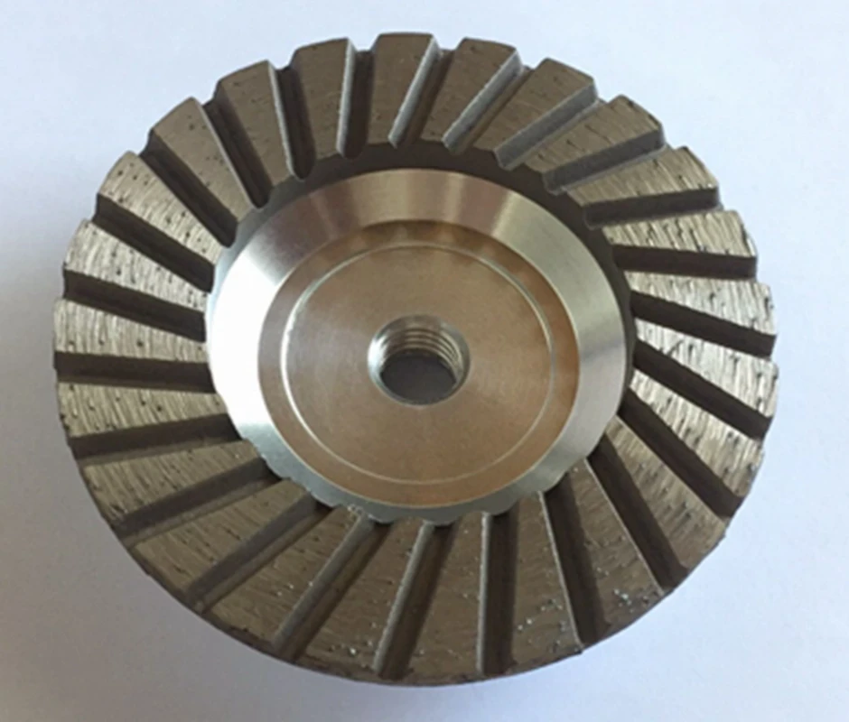 4 Inch100mm Aluminum Base Diamond Turbo Grinding Cup Wheel for Concrete Cup Grinding Disc for Marble Cup Wheel for Granite