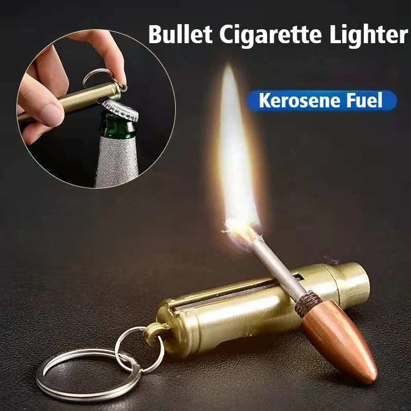 

Bullet Coal Oil Cigar Lighter with Bottle Opener Windproof Open Flame 10000 Times Match Cigarette Lighters & Smoking Accessories