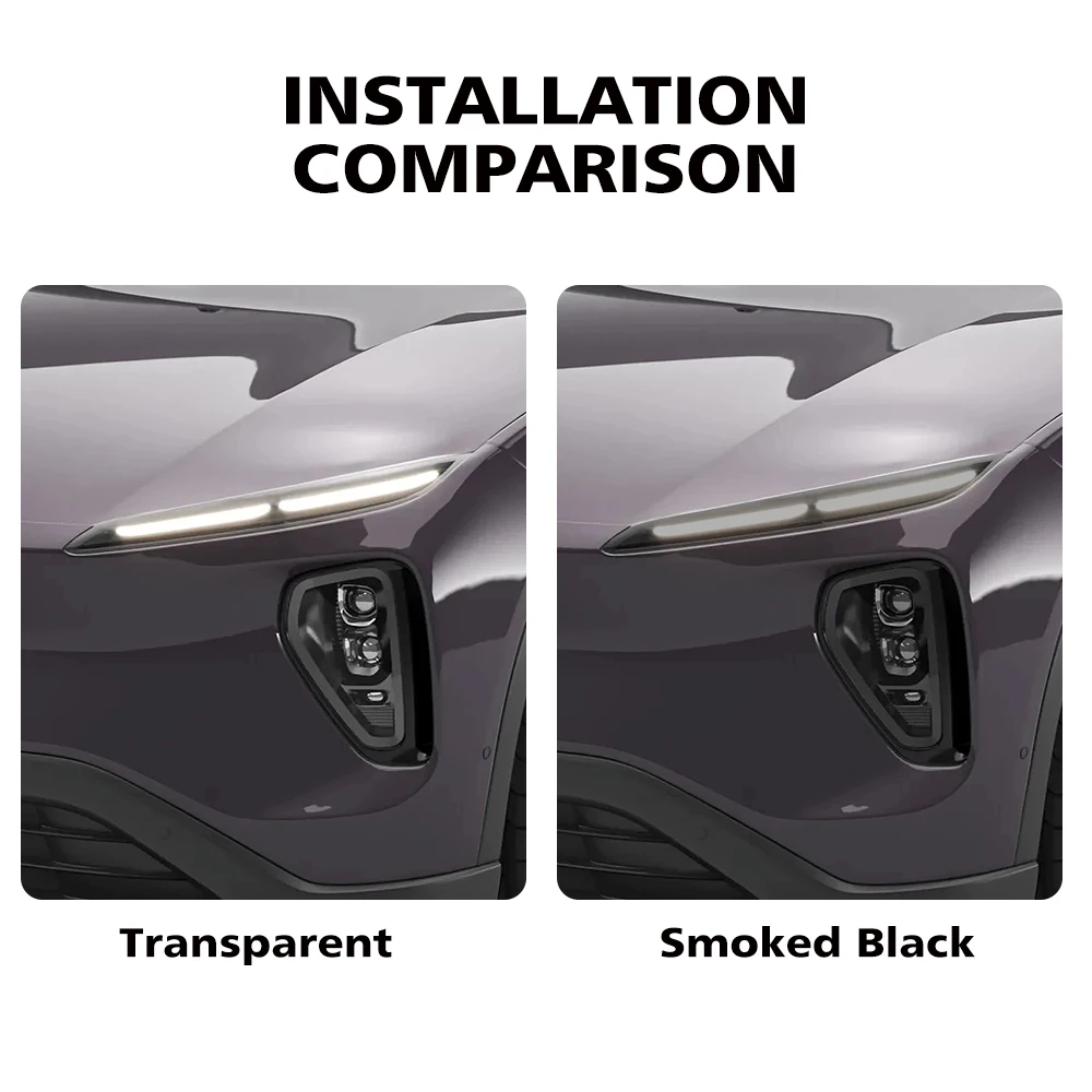 

Для NIO EL6 2023-2026: Защитная пленка из ТПУ для фар, глянцевая, дымчато-черная, предварительно вырезанная, антицарапийная, виниловая пленка-накладка (PPF)