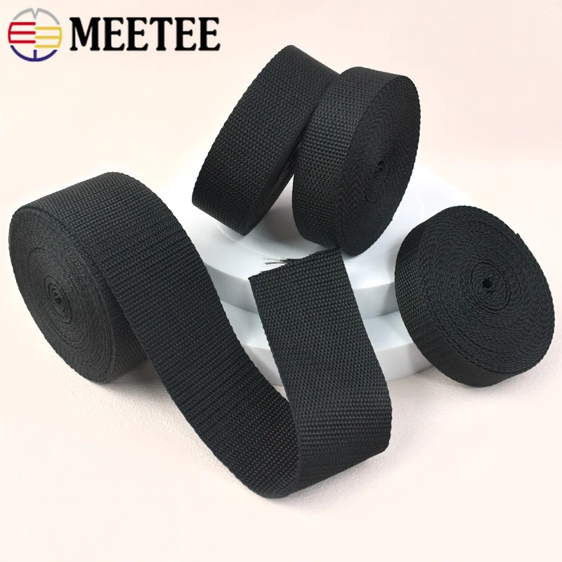 5/10 Metri 20-100mm Meetee PP Nastri di tessitura Zaino Nastro Cinture Cinghia per bagagli Tessuti Fascia per cucire Bias Vincolante Accessori