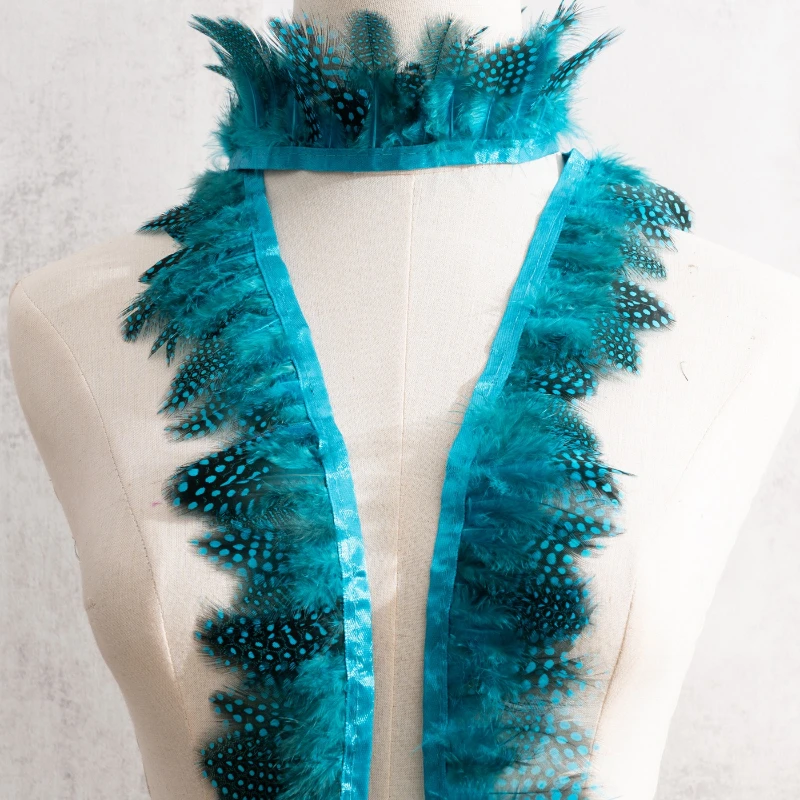 Colorful Feather Fringe Trim for Costumes, Bohemian Clothing Accessories, DIY Fashion Fabric Border