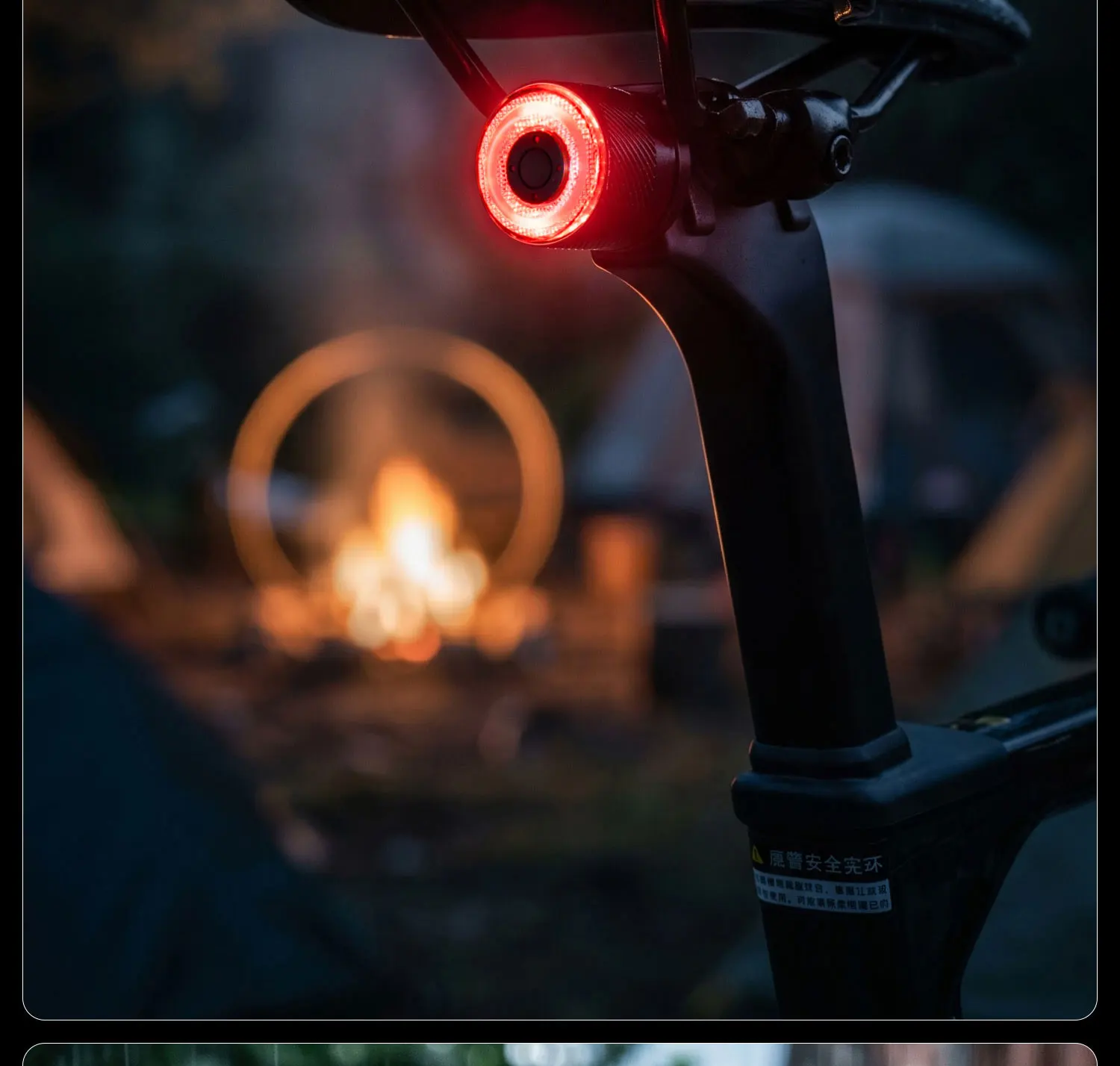 ángulo de luz trasera de bicicleta