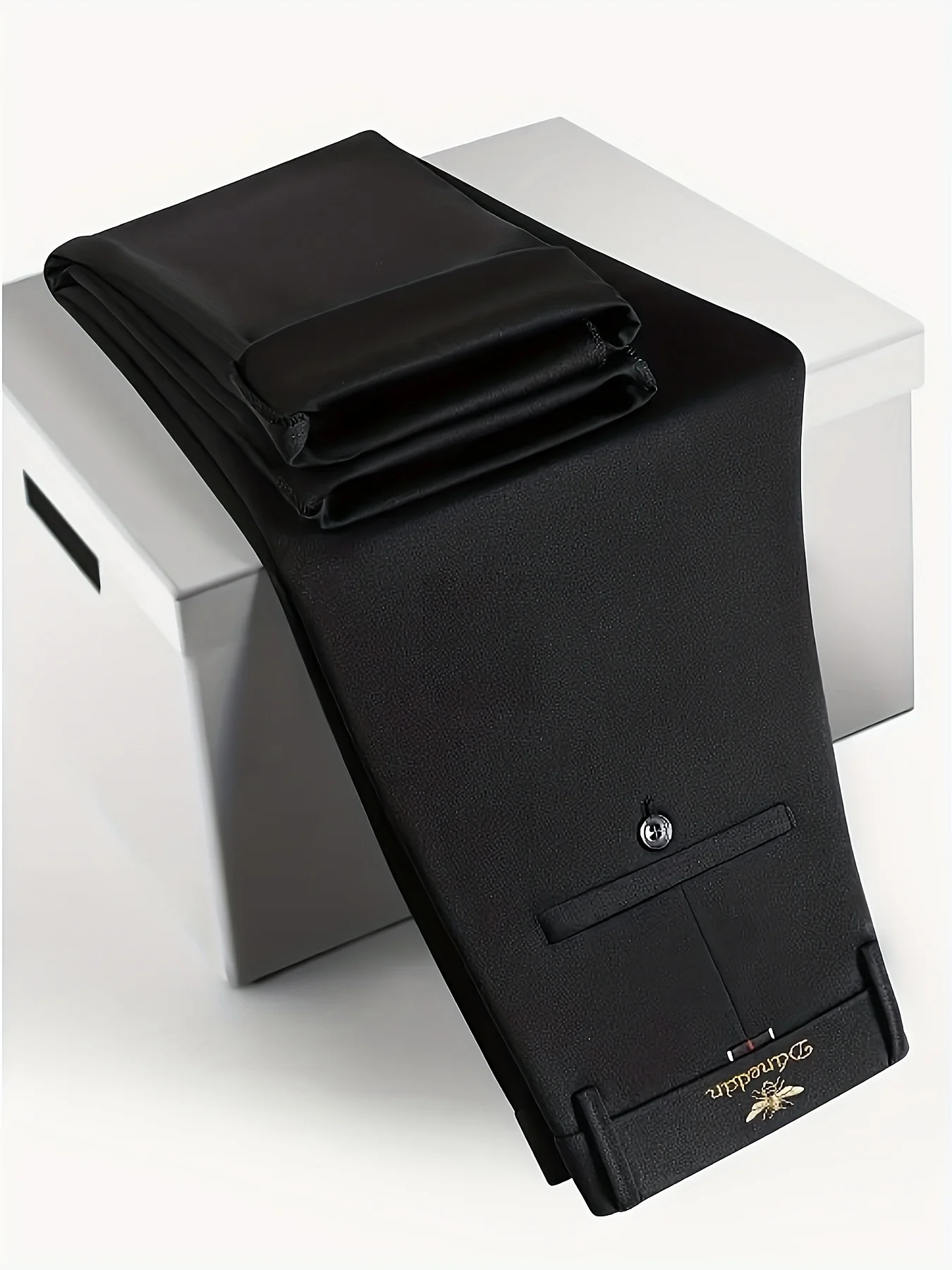 

Classic Men's Formal Trousers With Embroidered Logo,Ideal for Weddings, Business Meetings & All Formal Occasions.