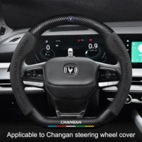 Funda de cuero de ante para volante de 38CM para Changan CS35 Plus CS85 Aslvin CS75 CS95 CS15 CS70 Eado Raeton CS55 CX20