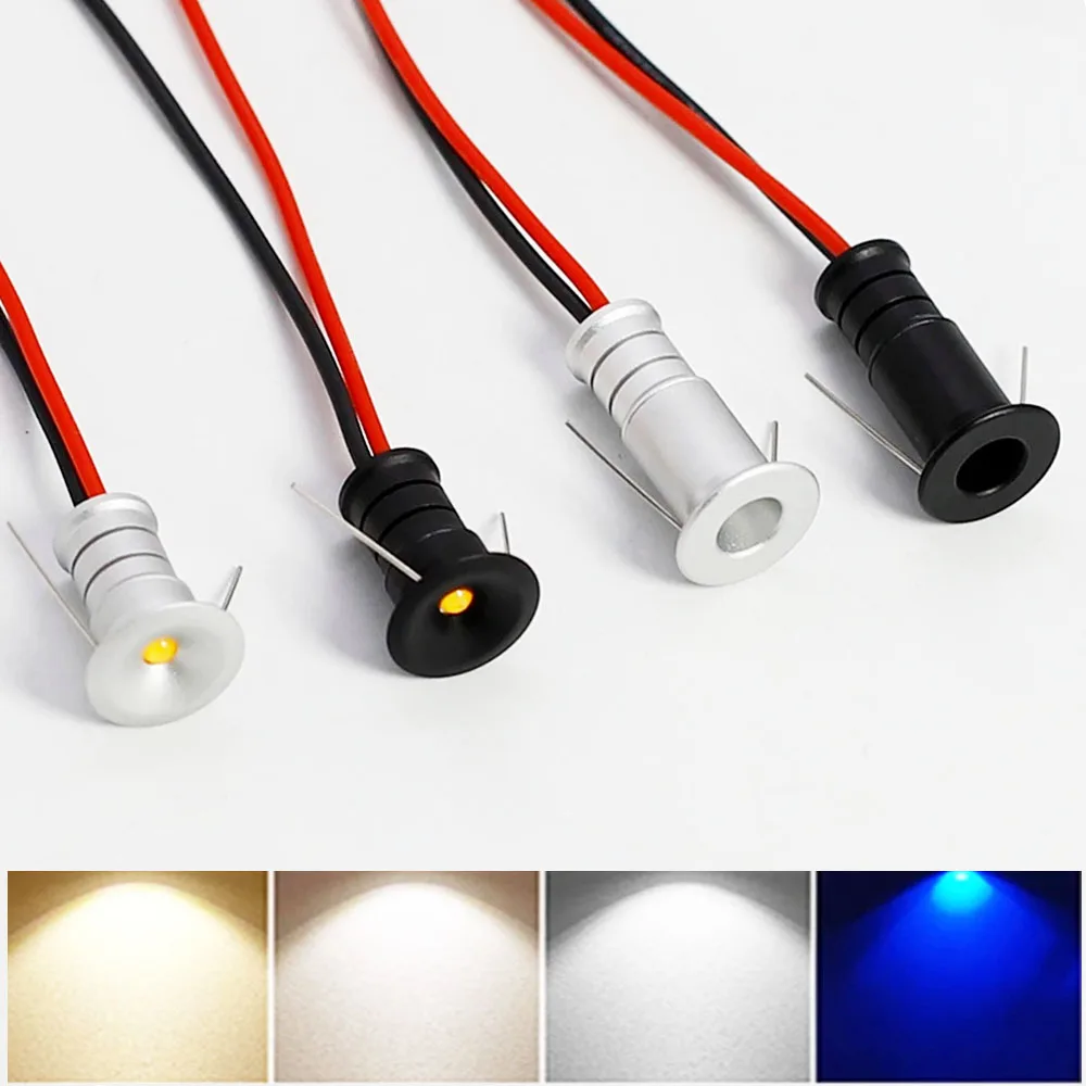 

12V Super Mini Spotlight LEDs 10mm Cutout Recessed Dimmable Downlight for Home Decorate Ceiling Lamp Showcase Display Lighting